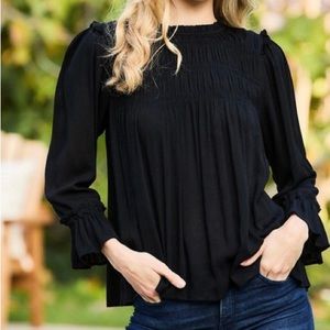 Free People - Kelsey Womens Sheer Bell Sleeve Peasant Top Size Small